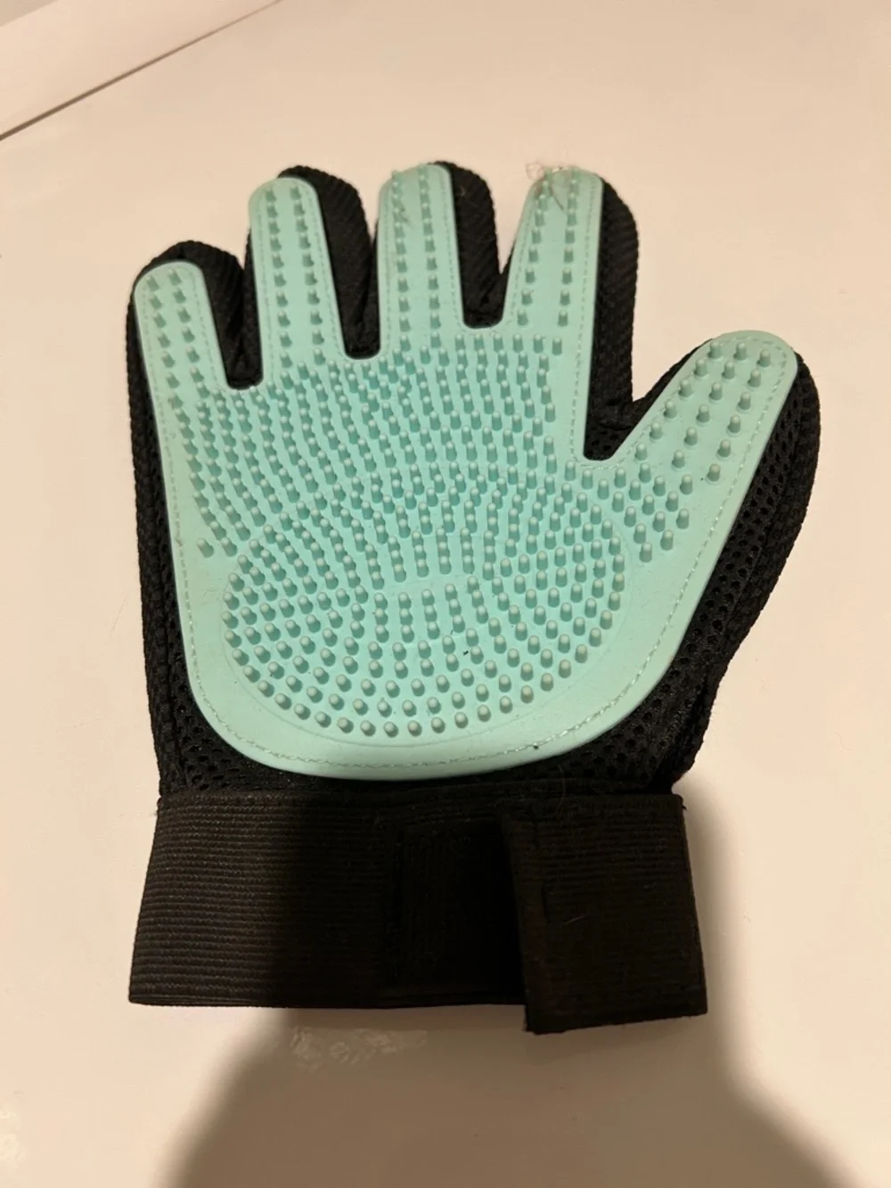 Pet Grooming Deshedding Glove - Mint and Black
